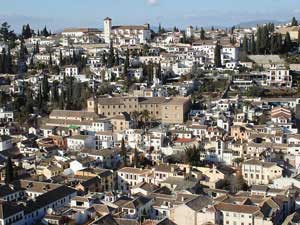 Barrio del Albaicín desde la Alhambra